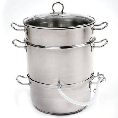 View full size image Photo of Stainless Steel Steamer-Juicer