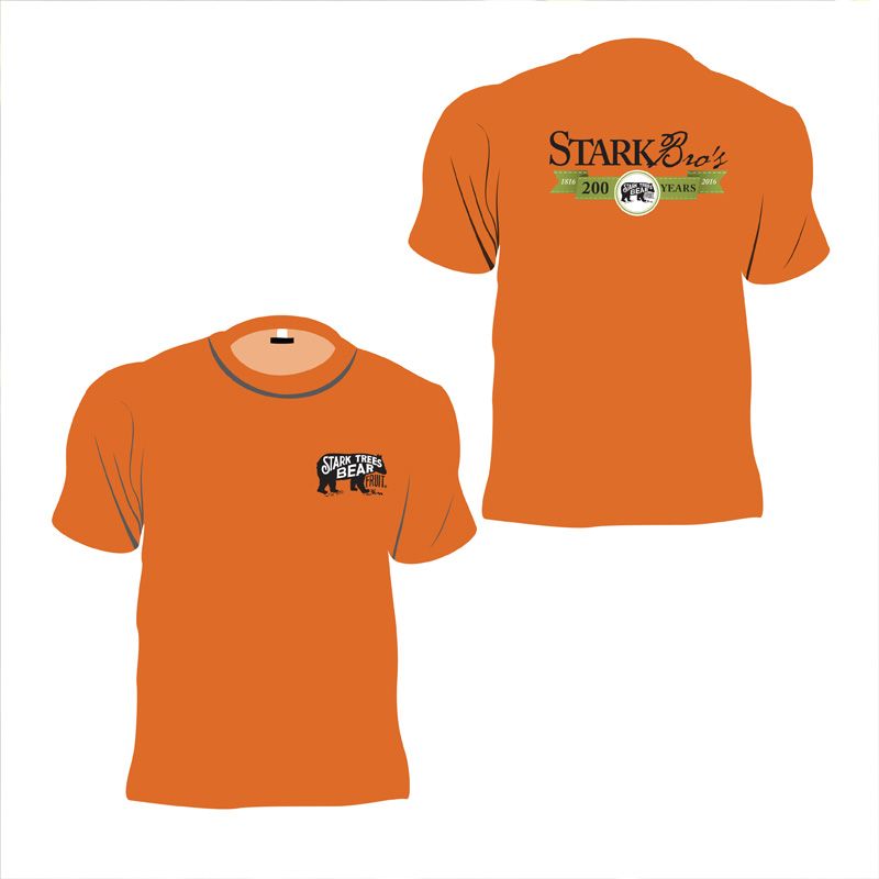 Short Sleeve 200th Anniversary T-Shirt Texas Orange - Stark Bro’s