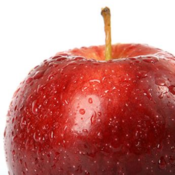 close up of an apple