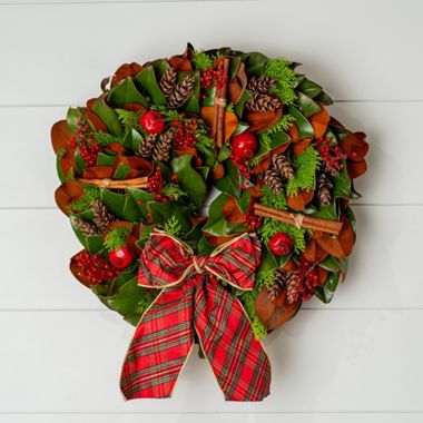 Photo of Stark Crimson Magnolia™ Wreath