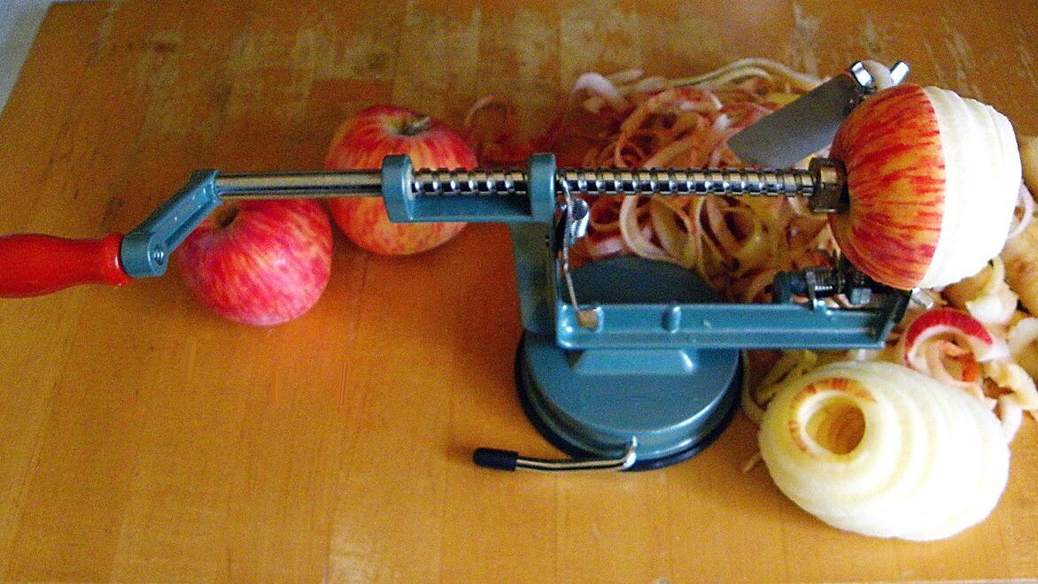 Peeling Apples with Apple Peeler